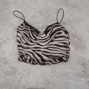 PRINCESS POLLY ~ zebra print crop top